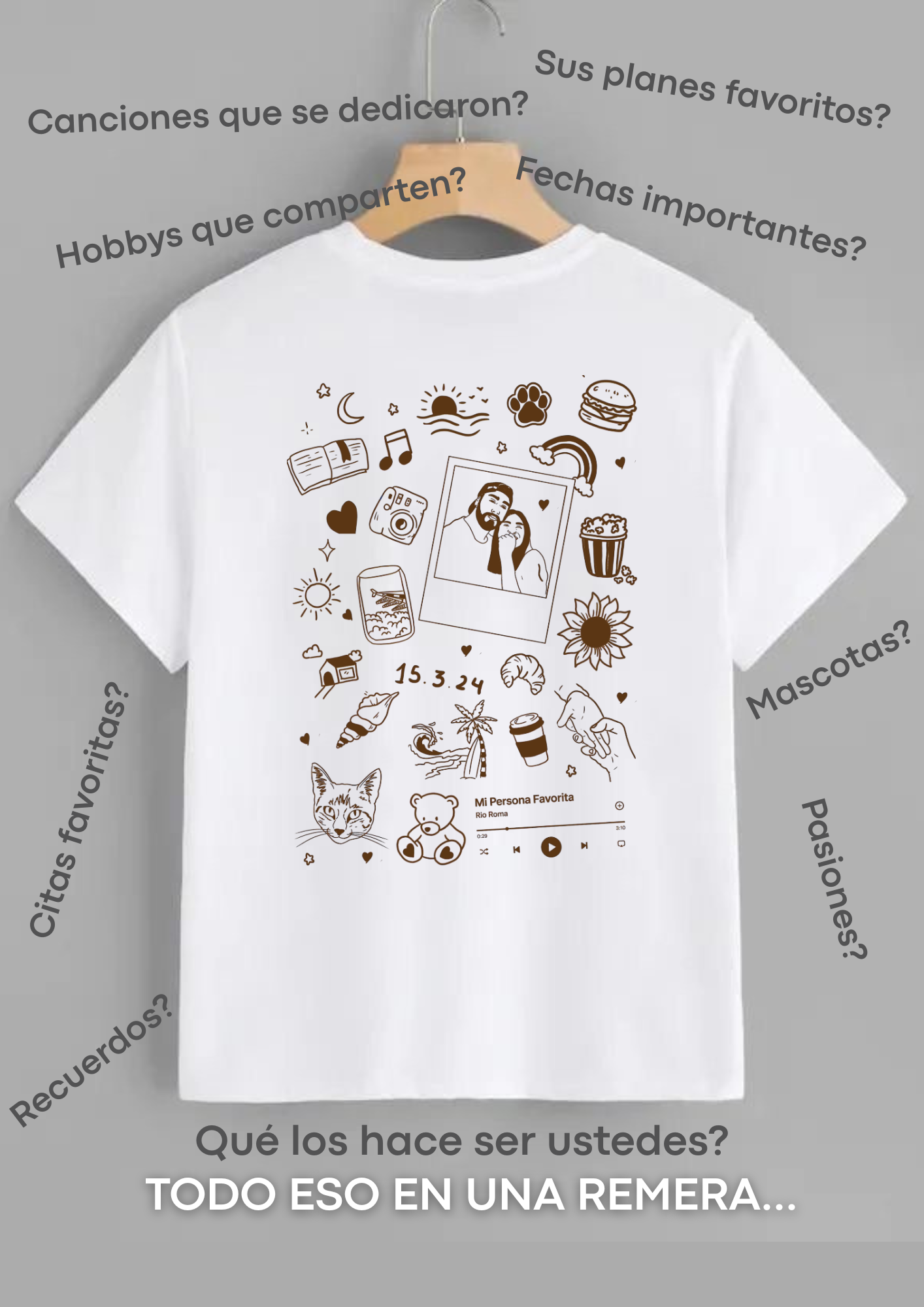 Combo remeras de pareja