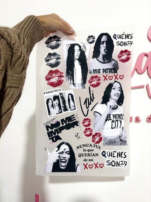 Plancha de adhesivos para ropa de Lali